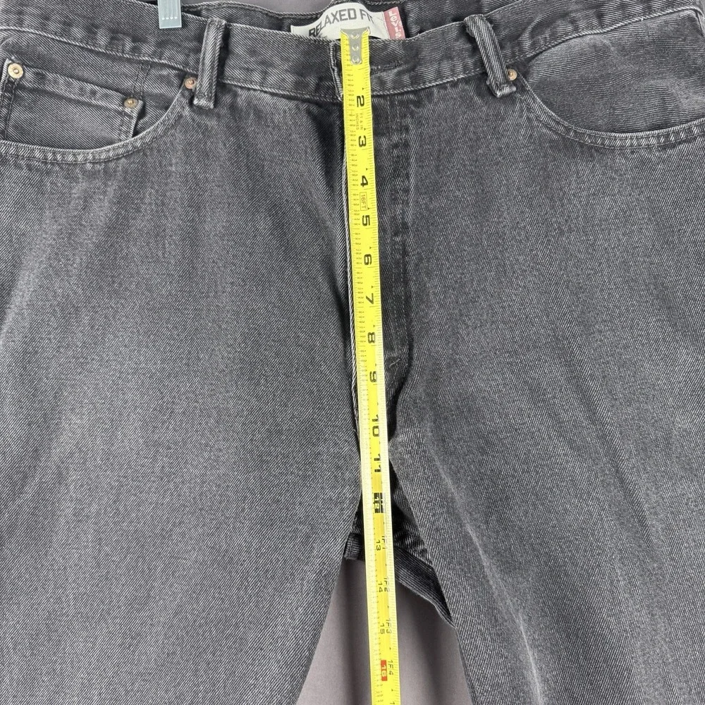 Levi's 550 Gray Denim Relaxed Fit Jeans, Medium Wash, Straight, 5-Pocket Design